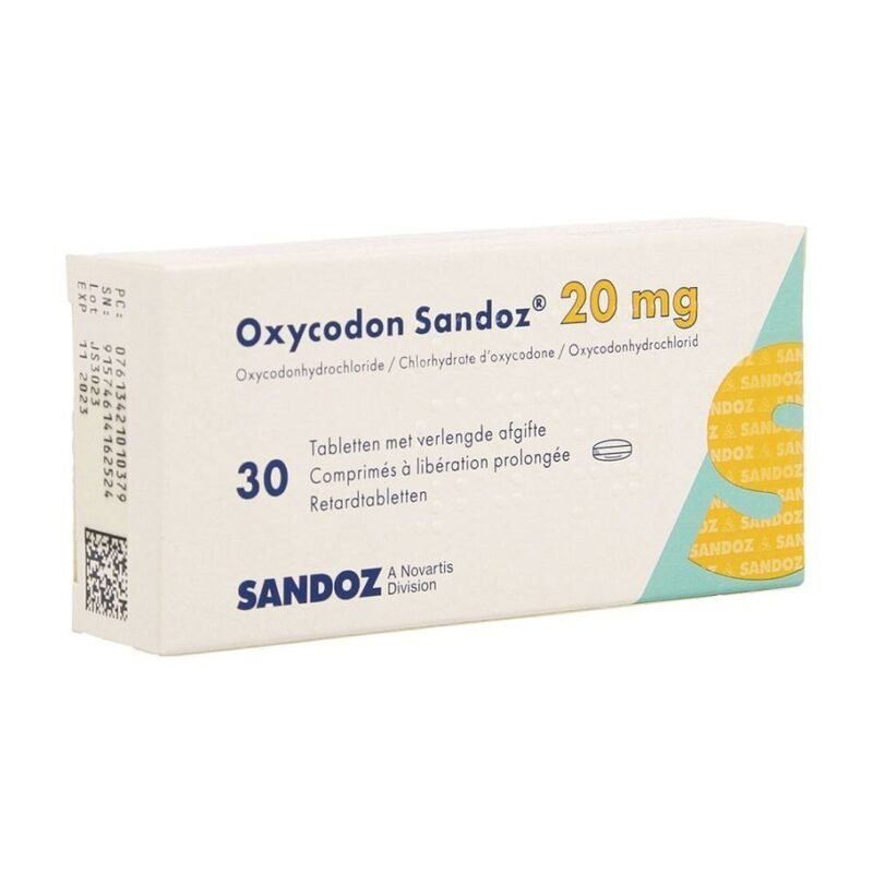 Oxycodon 20mg sandoz verlengde afgifte 30